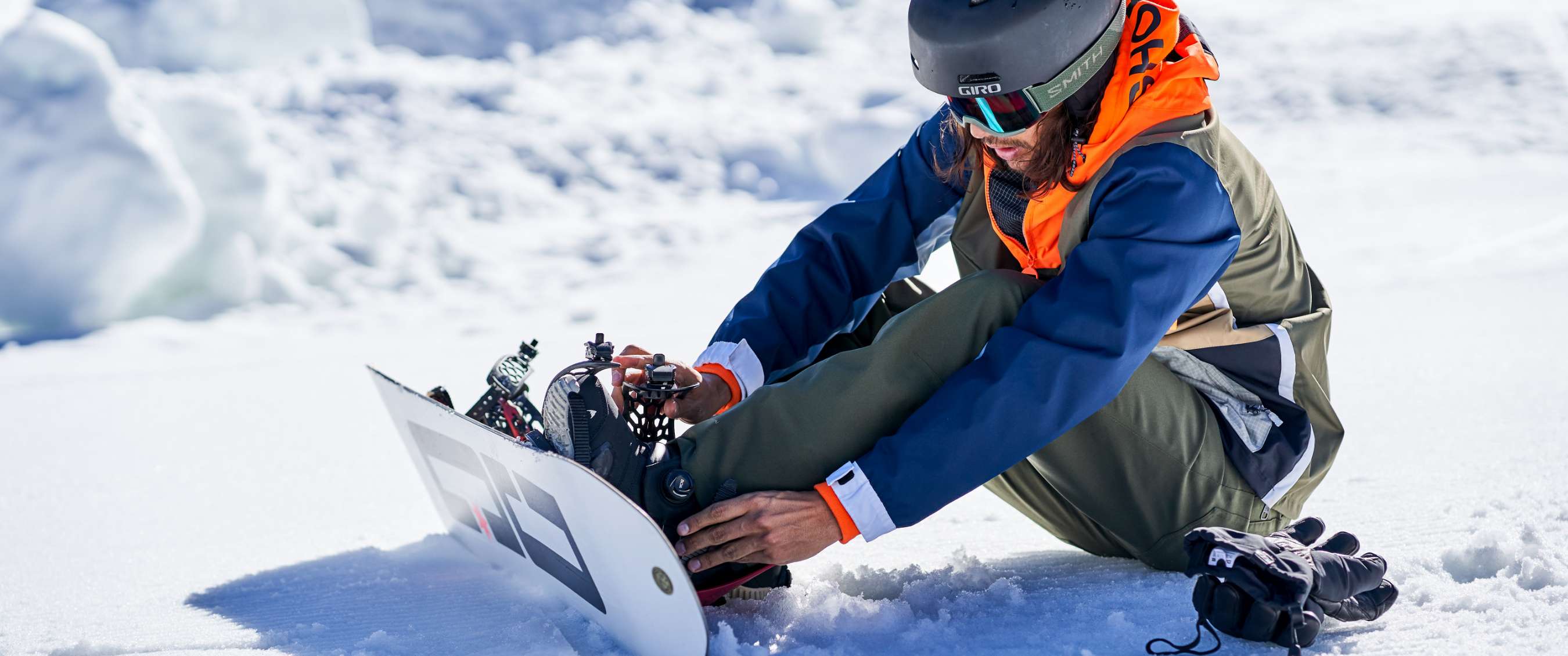 man and his snowboard