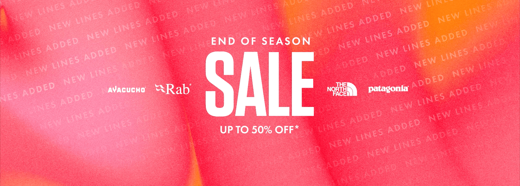 Shop end of season sale - new lines added