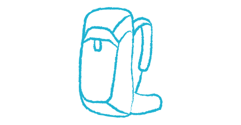 backpack icon drawing
