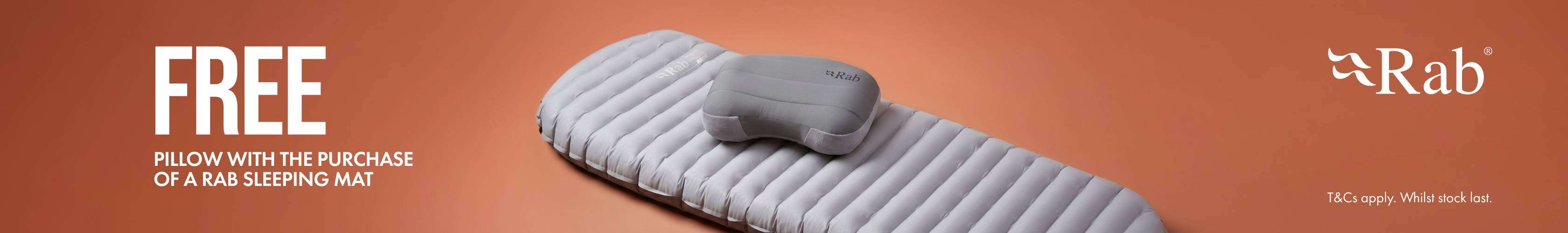 Shop Rab offer free pillow with sleeping mat