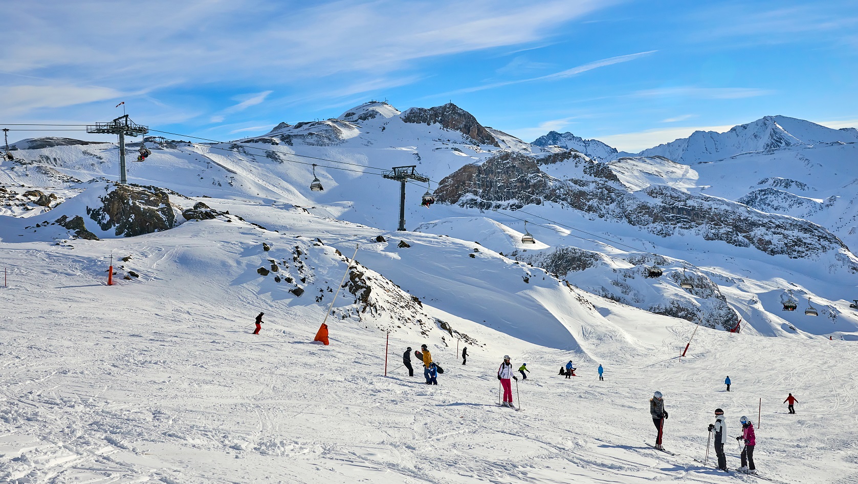 The ski slopes of Ischgl, Austria