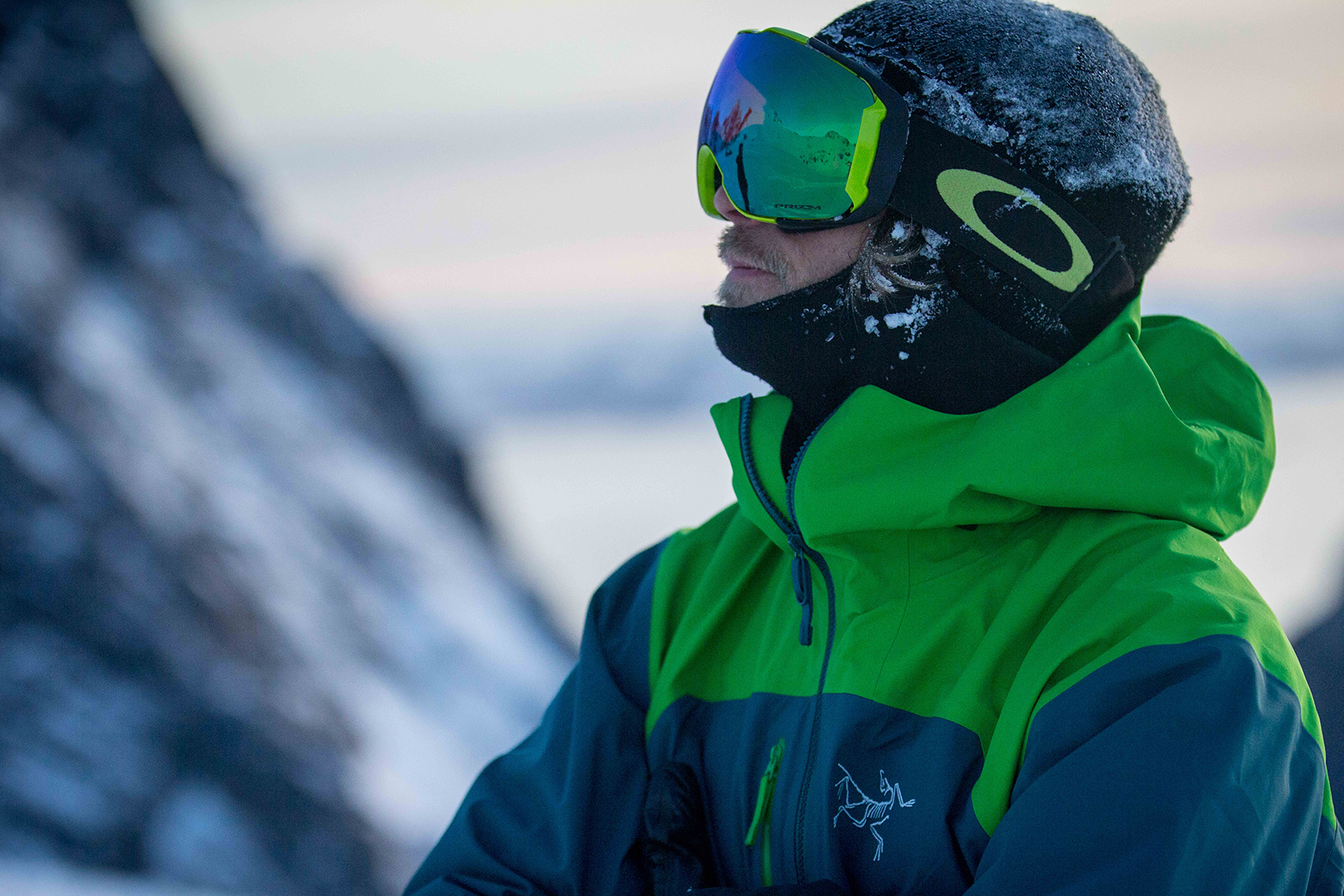 Man wearing Oakley Goggles