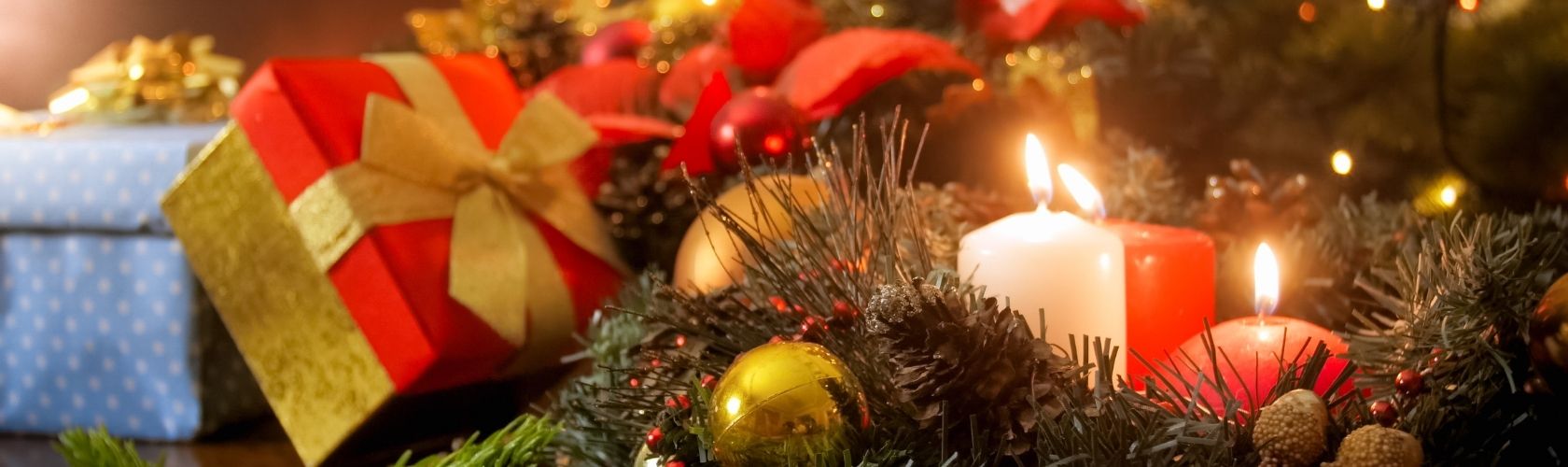 Christmas gifts under a Christmas tree