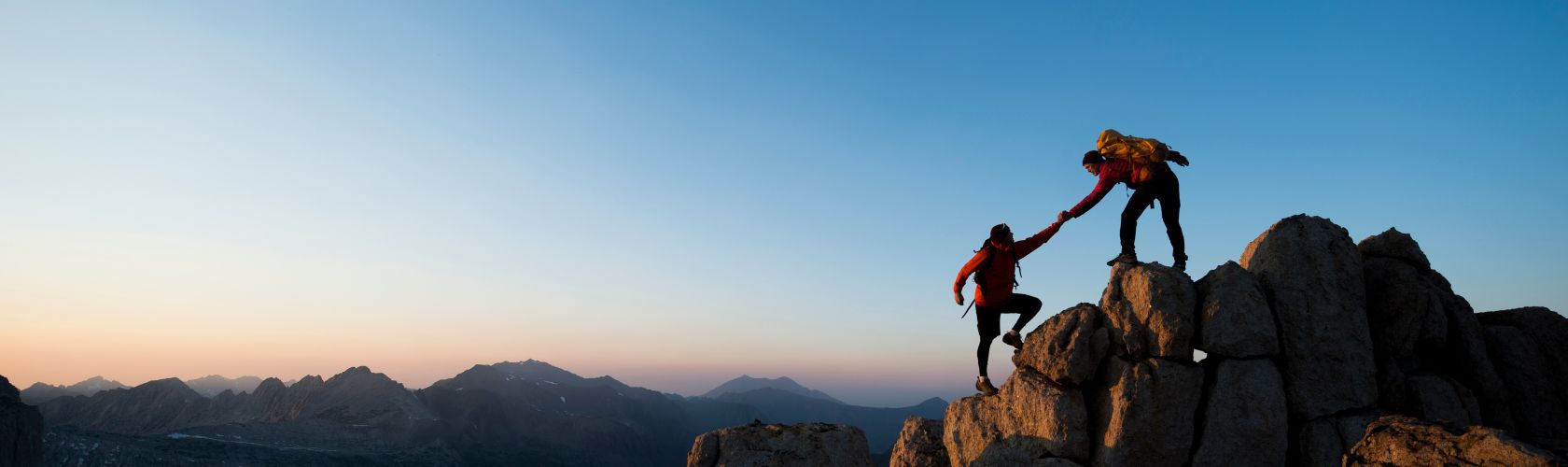 Two people on a scramble 