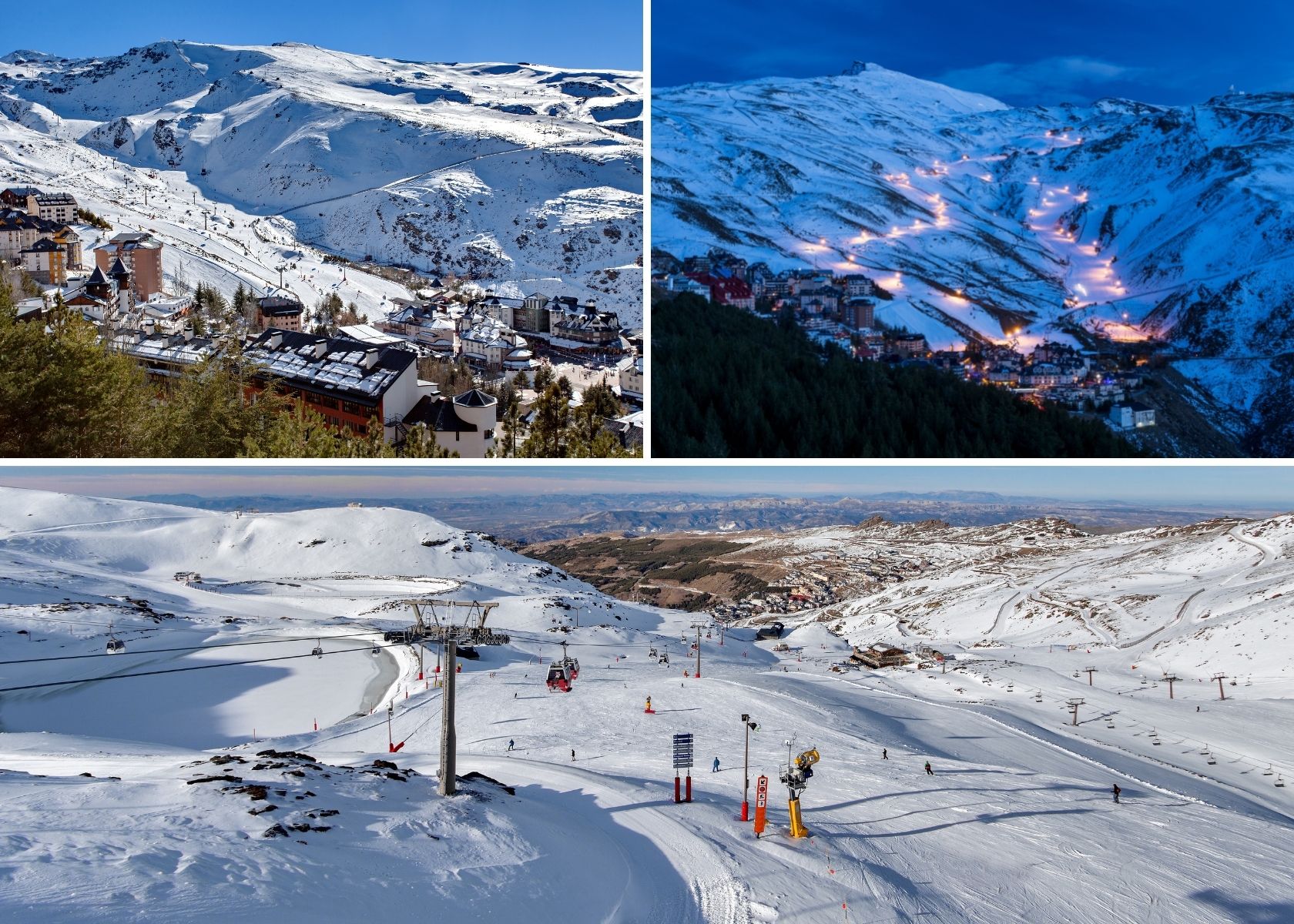 The slopes in Sierra Nevada, Spain 