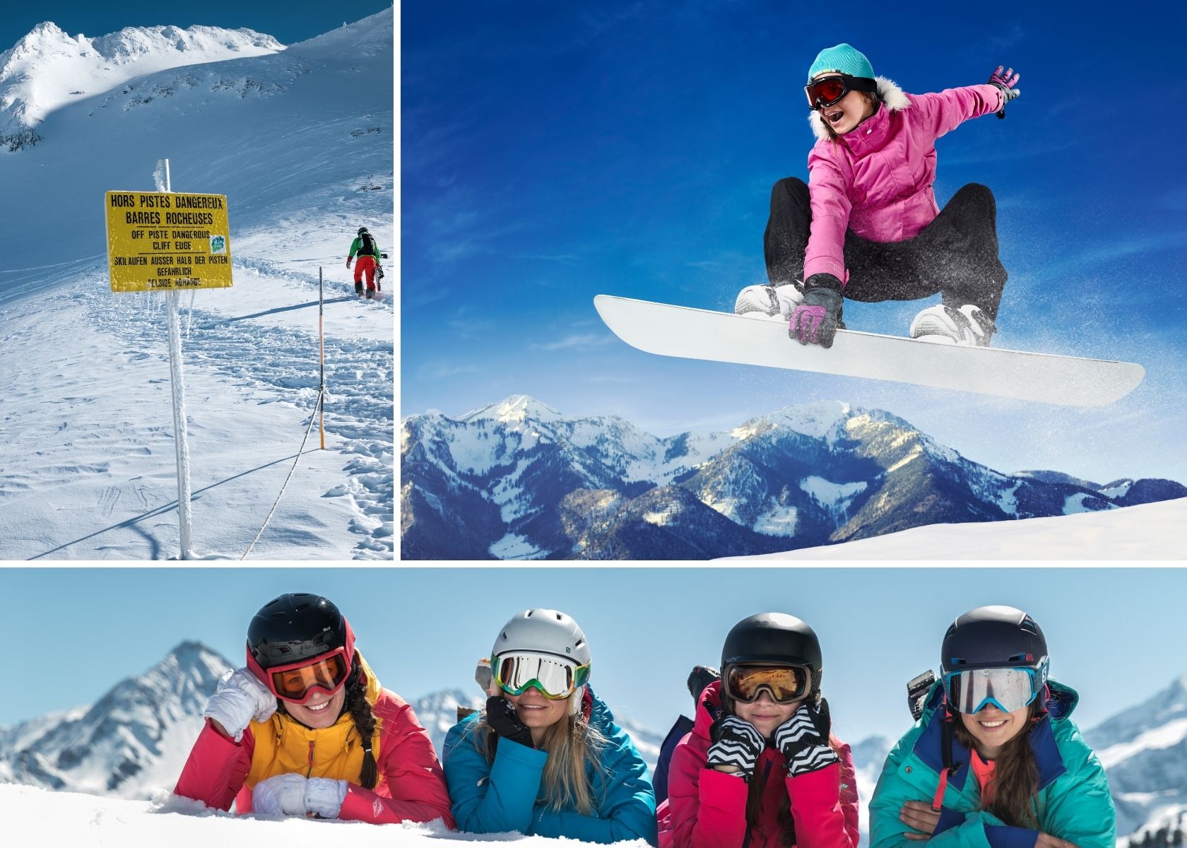 people enjoying the slopes safely