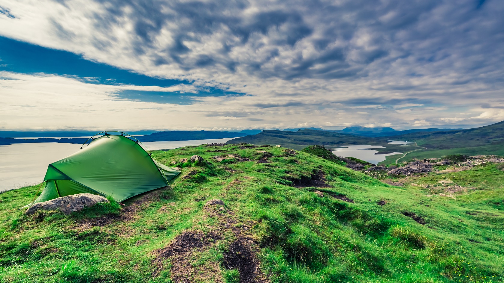 A tent wild camping 
