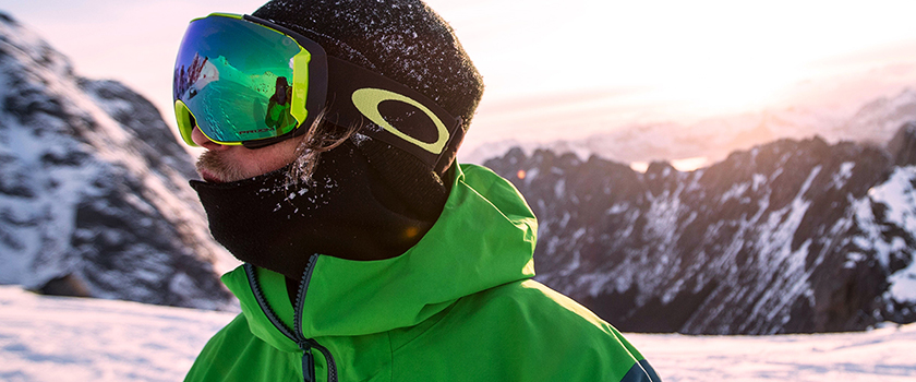 A man wearing Oakley Goggles