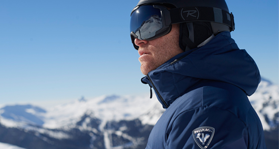 A man wearing Rossignol Ski clothing