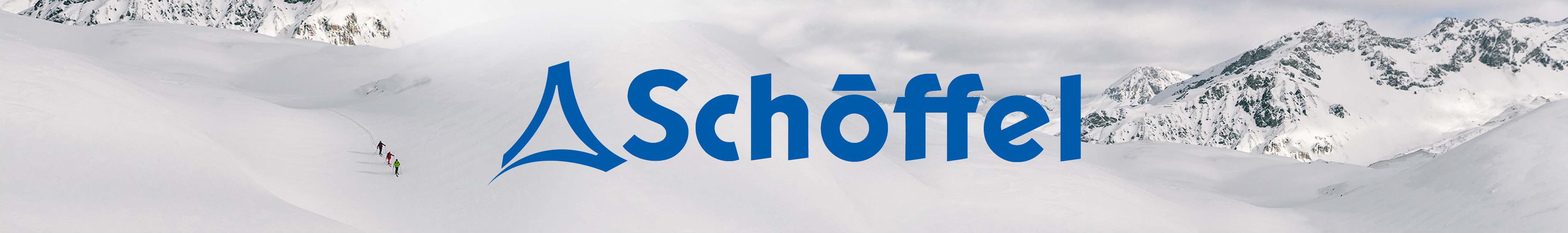snowy mountains with schoffel logo