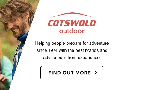 Two men next to the first Cotswold Outdoor shop