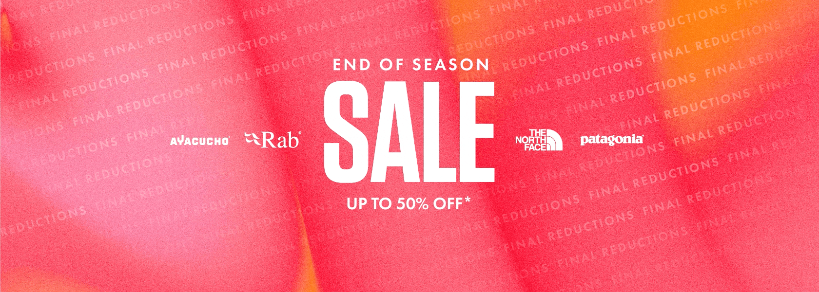 Shop end of season sale - final reductions
