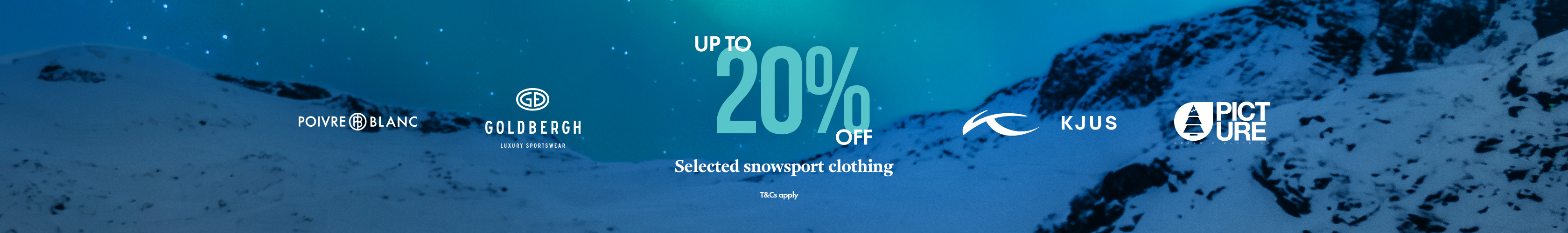 Shop up to 20% off snowsports clothing