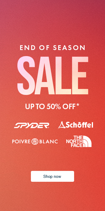 Up to 50% off end of season sale