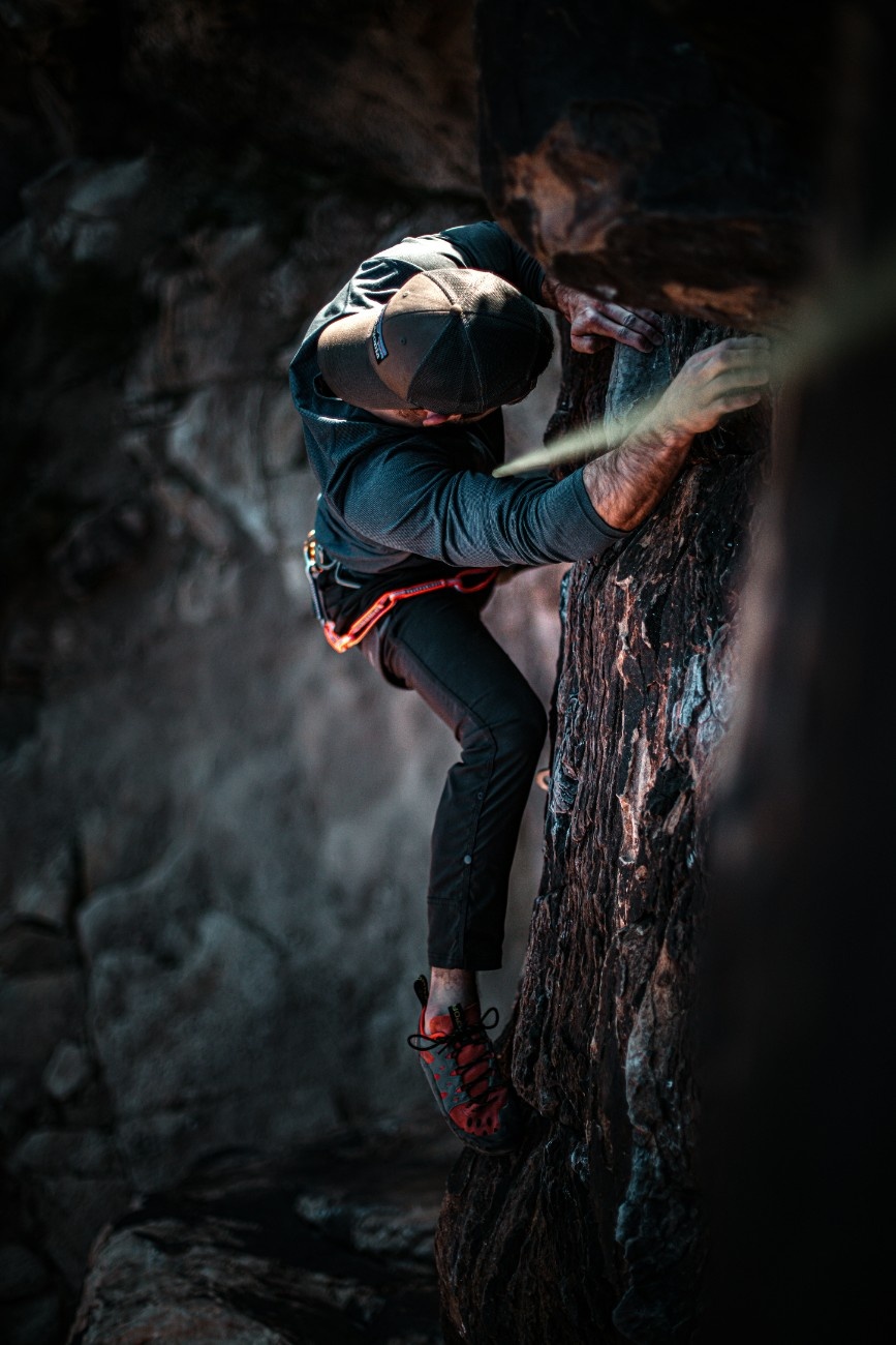 A person on a climb