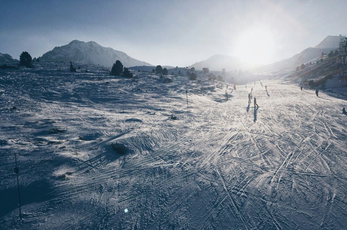 The piste at Grandvalira ski resort 