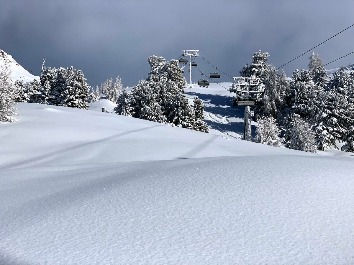 A chair lift in Ischgl ski resort, Austria 