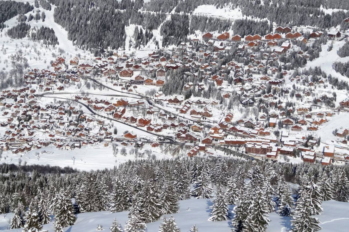 Méribel Ski Resort from above