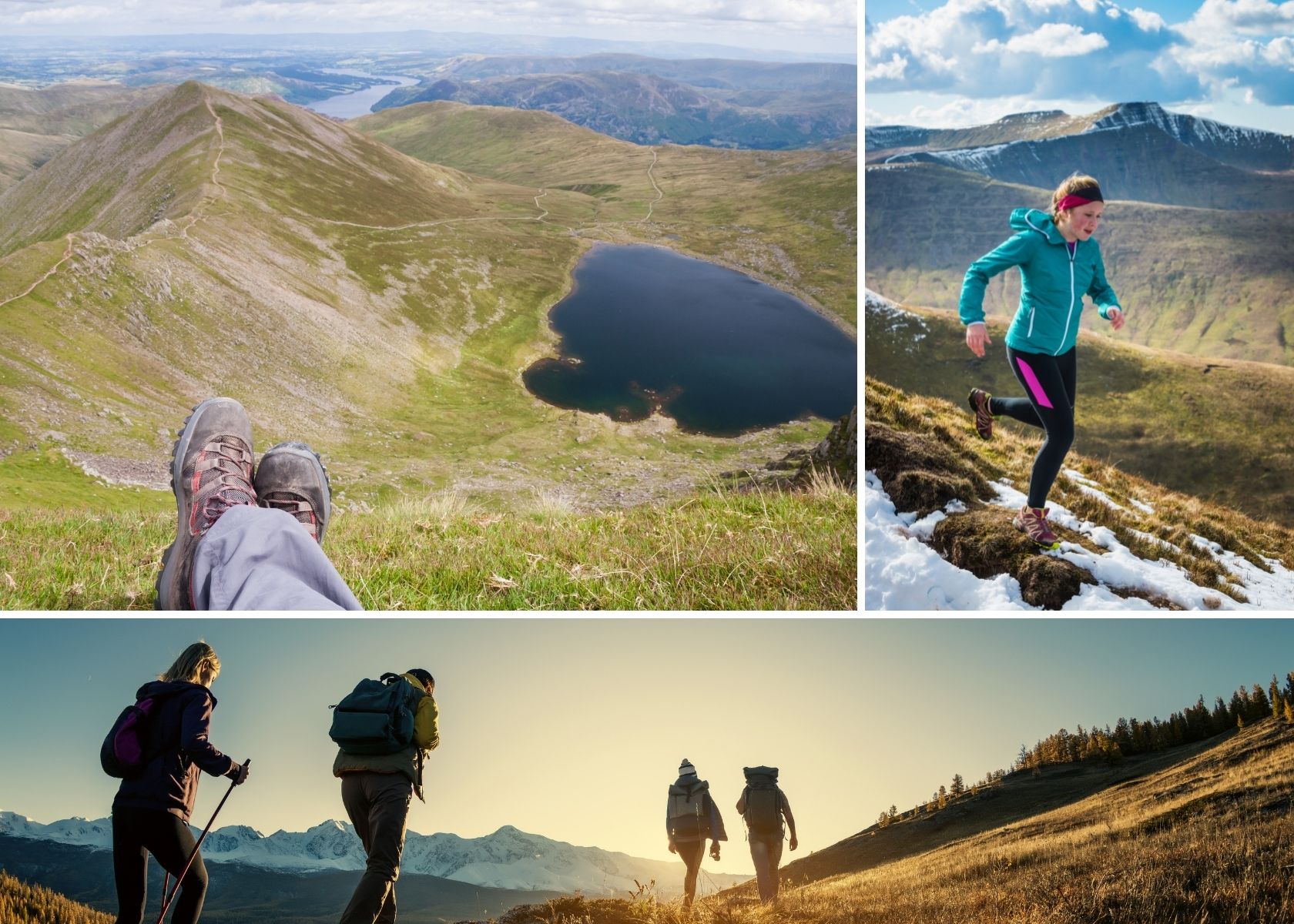 Images of people completing the Brecon Beacons horseshoe