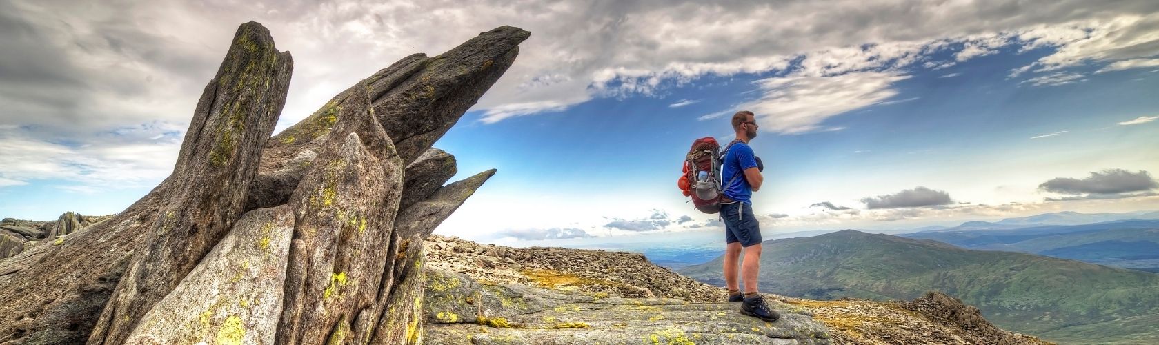 A person on a hike 
